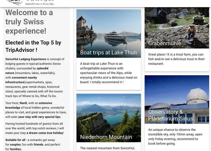 Lejlighed Thun Alps Scenic Views And Concierge By Swisshut Sigriswil